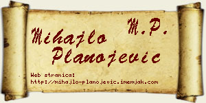 Mihajlo Planojević vizit kartica